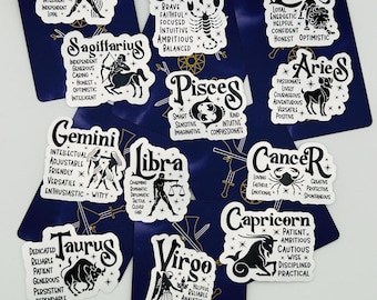 Large Zodiac Stickers