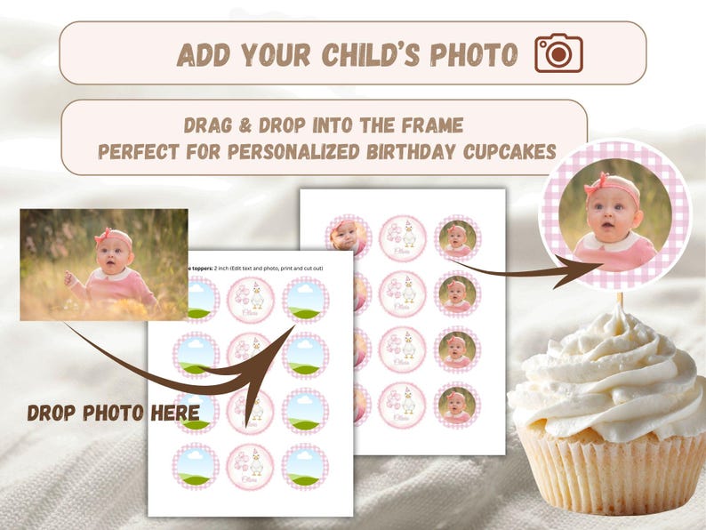 One Silly Goose Party Printable Set, Pink Gingham 1st Birthday Bundle ...
