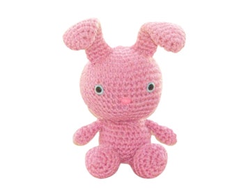 Rose Pink Crochet Bunny
