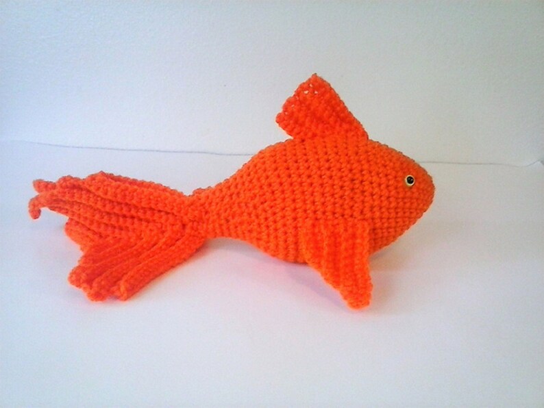 Large Amigurumi Goldfish Crochet Koi Fish Stuffed Fantail | Etsy