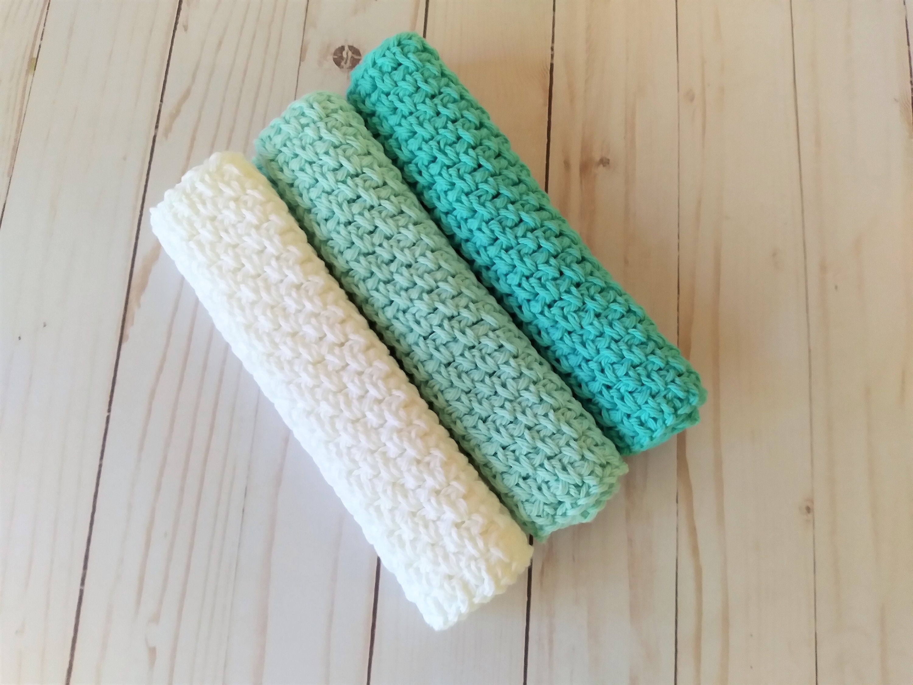 3 Ganchillo 100% Paños de algodón para su uso como paños de | Etsy