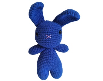 11 Inch Standing Bunny in True Blue - MADE TO ORDER
