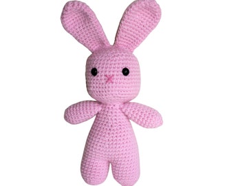 11 Inch Standing Bunny in Blush Pink