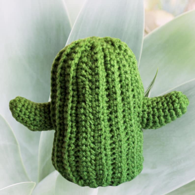 Cuddly Crochet Cactus Doll, Amigurumi Succulent Plant, All Occasion Gift for Kids and Adults, Southwest Themed Nursery, Saguaro Plushie image 10