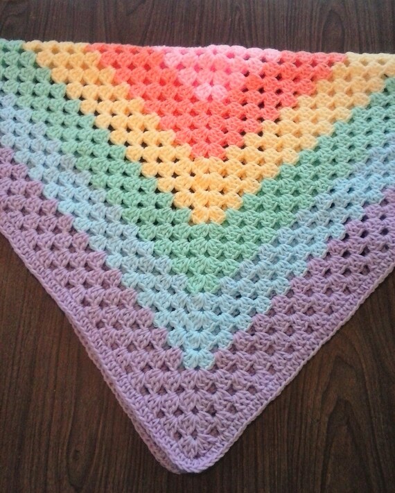 rainbow receiving blanket