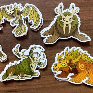 Kul Tiran / Drust Druid Shapeshift Sticker Set | Fantasy Animal Forms, Hand Drawn