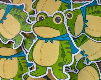 Portland Frog  “Some Heroes Do Wear Capes” | First Amendment & Resistance Sticker | Frogtifa HOP