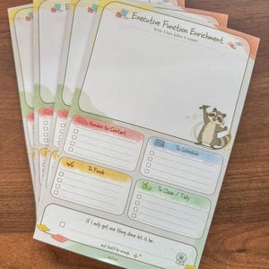 Cheatsheetplanner voor uitvoerende functies | ADHD-vriendelijk dagelijks notitieblok | Neurodivergente taakorganisator afbeelding 6