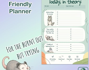 Today, in theory - Daily Planner Notepad | ADHD/Neurodivergent Friendly | 100% Recycled & Eco Safe