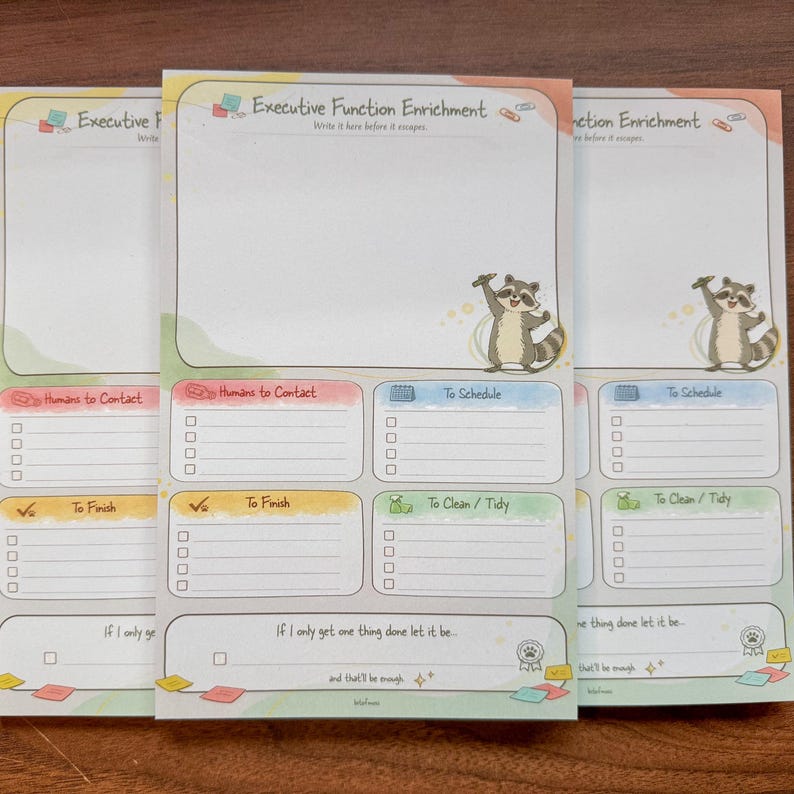 Cheatsheetplanner voor uitvoerende functies | ADHD-vriendelijk dagelijks notitieblok | Neurodivergente taakorganisator afbeelding 7