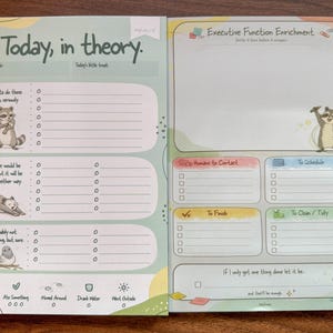 Cheatsheetplanner voor uitvoerende functies | ADHD-vriendelijk dagelijks notitieblok | Neurodivergente taakorganisator afbeelding 5