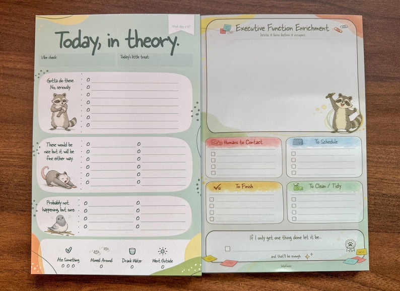 Cheatsheetplanner voor uitvoerende functies | ADHD-vriendelijk dagelijks notitieblok | Neurodivergente taakorganisator afbeelding 5