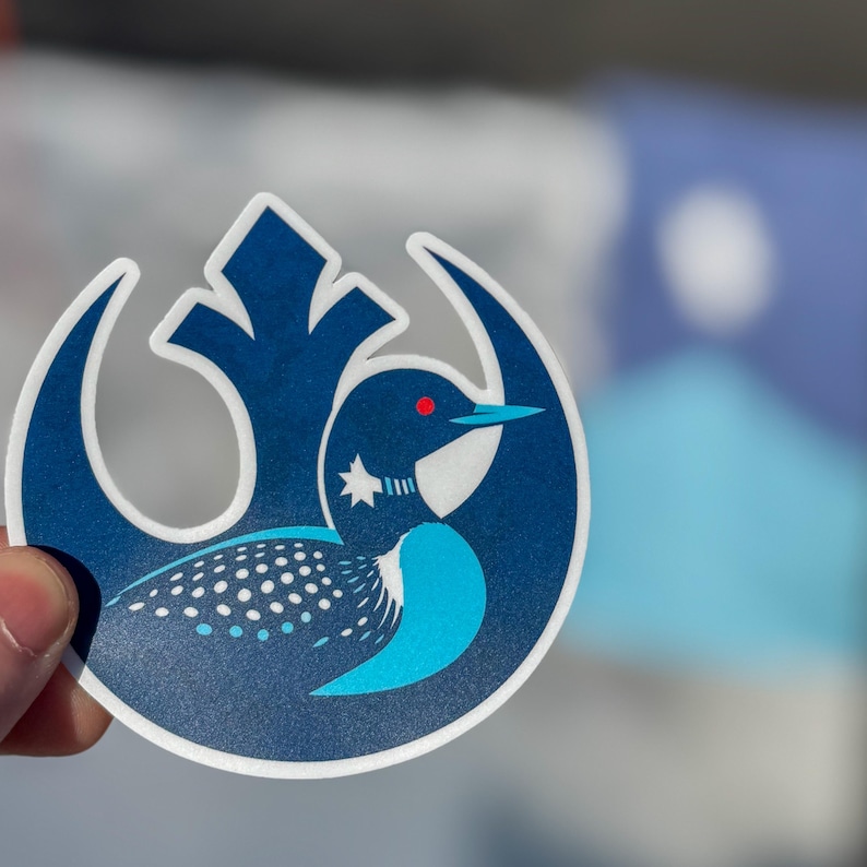 Minnesota Rebel Loon Sticker | MN Flag Protest Vinyl Decal v1 Profile Loon