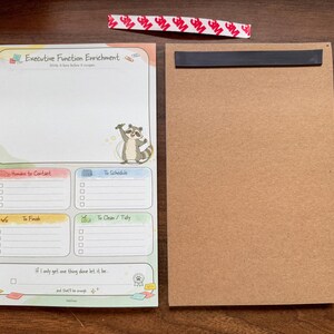 Cheatsheetplanner voor uitvoerende functies | ADHD-vriendelijk dagelijks notitieblok | Neurodivergente taakorganisator afbeelding 8