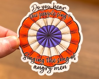 French Revolution Rosette Sticker – Les Mis Inspired Protest Art