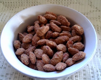 Maple Cinnamon Glazed Almonds 5 oz / crunchy, healthy snack