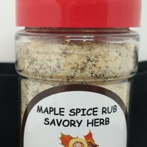 Maple Sugar Savory Herb Spice Rub shaker bottle Bild 1