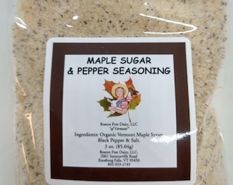 Maple Sugar & Pepper Seasoning/Spice rub - 3 oz package