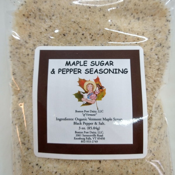 Maple Sugar & Pepper Seasoning/Spice rub - 3 oz package