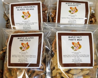 Maple Snack Sampler, Vermont Maple Syrup snacks, Care Package, party snacks, fast shipping