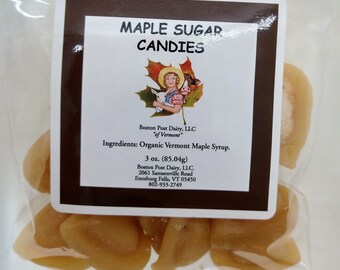 Maple Sugar Candy hearts, 3 oz package