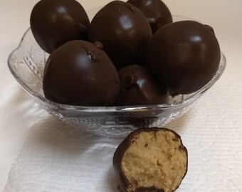 Peanut Butter Chocolates/ handdipped homemade chocolates, soft center