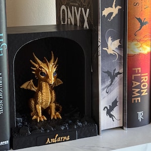 Andarna Golden Dragon Book Nook • 4th Wing Inspired Decor