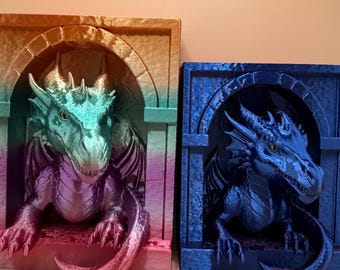Dragon Book Nook | Fantasy Bookshelf Insert 3D Printed