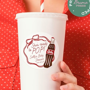 She's Ready to Pop Baby Shower Sticker Favors | PRINTED + SHIPPED