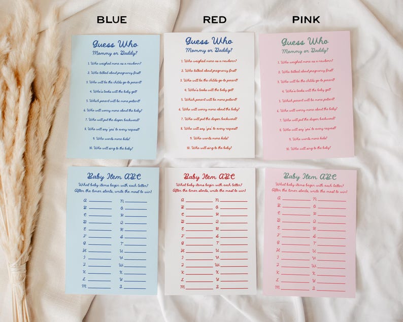 PRINTED + SHIPPED Italian Ciao Baby Shower Predictions and Advice Cards Games image 5