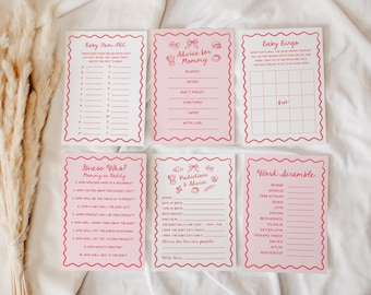Cafe Bebé Baby Shower Games Template Bundle |  CA1
