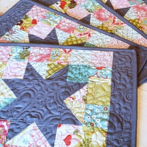Scrappy Stars Placemats Pattern PDF Quilting Pattern Placemats Pattern Ready to Download image 1