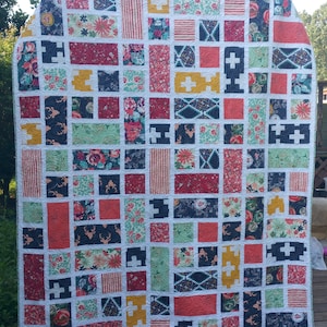 PATTERN - Around the Neighborhood Quilt pattern - Modern Quilt Pattern - Digital Download PDF