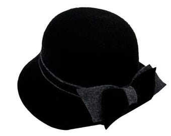 Sombrero de lana tipo pescador, con lazo, ajustable, ideal para el invierno.