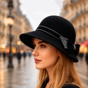 Wool Bucket Hat Women Black - Etsy