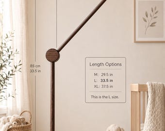 Walnut Mobile Arm, Personalized Natural Wooden Baby Mobile Holder, Mobile Arm, Baby Mobile Stand