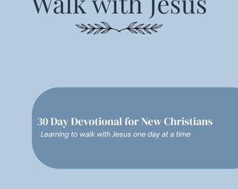 30-Tage christliche Andacht | Geh mit Jesus | Tägliche Inspiration & Reflexion auf Glaubensbasis | Druckbares PDF