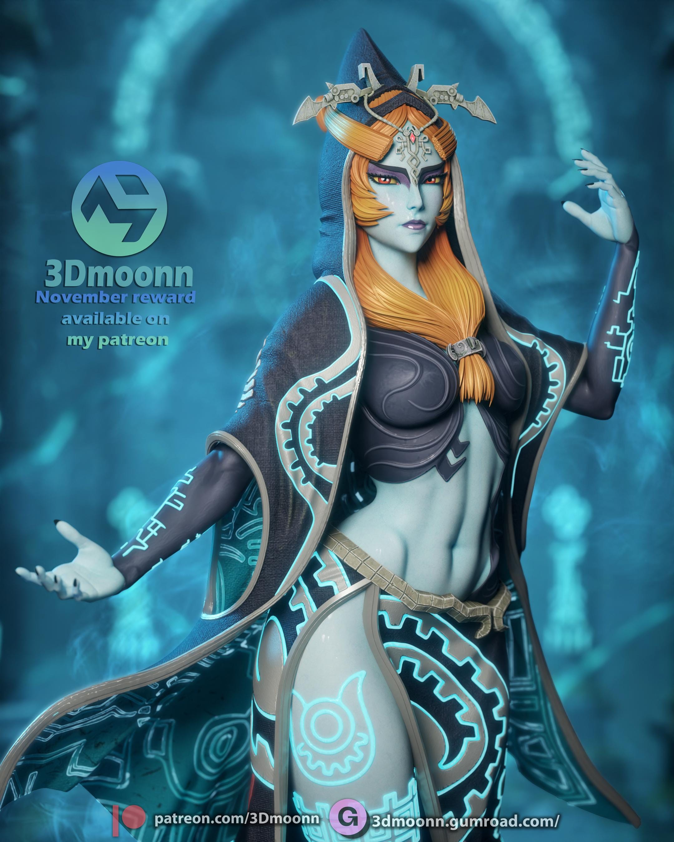 Midna Zelda Twilight Princess Garage Kit Fanart by 3DMOON Studios