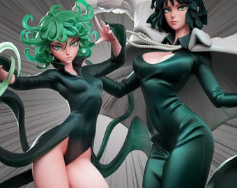 Fubuki and Tatsumaki diorama Garage Kit Fanmade by Bulkamancers