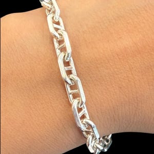 Handgjort ankararmband i massivt 925 sterlingsilver 5,6 mm