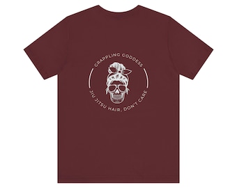 Lustiges Jiu Jitsu T-Shirt für Frauen | BJJ T-Shirt | Jiu Jitsu Haare, Don't Care | Lustige Geschenke für BJJ Liebhaber, Grappler, Kämpfer