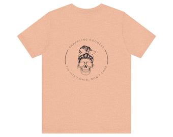 Lustiges Jiu Jitsu T-Shirt für Frauen | BJJ T-Shirt | Jiu Jitsu Haare, Don't Care | Lustige Geschenke für BJJ Liebhaber, Grappler, Kämpfer