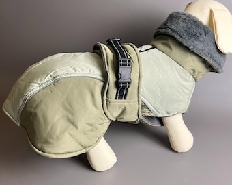 Waterproof Fleece Lined Dog Jacket with Reflective Straps
