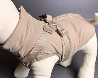 Waterproof Dog Jacket with Built-in Harness, Lightweight Windproof Raincoat for Small Medium Large Dogs