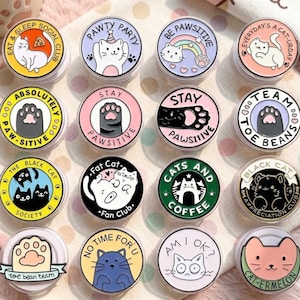 Cute Cat Phone Grip, Kawaii Kitty Phone Holder, Funny Black Cat Society Stand, Aesthetic Pastel Cat Mom Gift, Toe Bean Team Phone Accessory