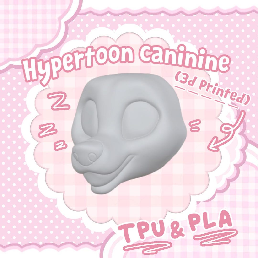 Hypertoon Hypertoon Canine,puppy Dog Fursuit Head Base + Eyeblanks Included ! - Etsy