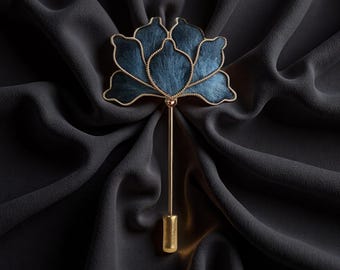 Handmade Silk Flower Lapel Pin & Wedding Boutonniere, Multiple Colors, Unisex for Men Women, Bridal Party Daily Wear Holiday Gift