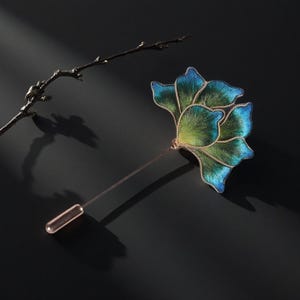 Handmade Silk Flower Lapel Pin & Wedding Boutonniere, Multiple Colors, Unisex for Men Women, Bridal Party Daily Wear Holiday Gift image 12