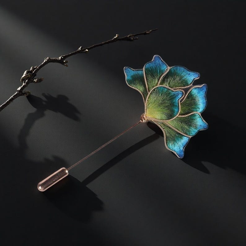 Handmade Silk Flower Lapel Pin & Wedding Boutonniere, Multiple Colors, Unisex for Men Women, Bridal Party Daily Wear Holiday Gift image 12