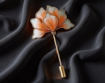 Handmade Silk Flower Lapel Pin: Wedding, Anniversary Gift
